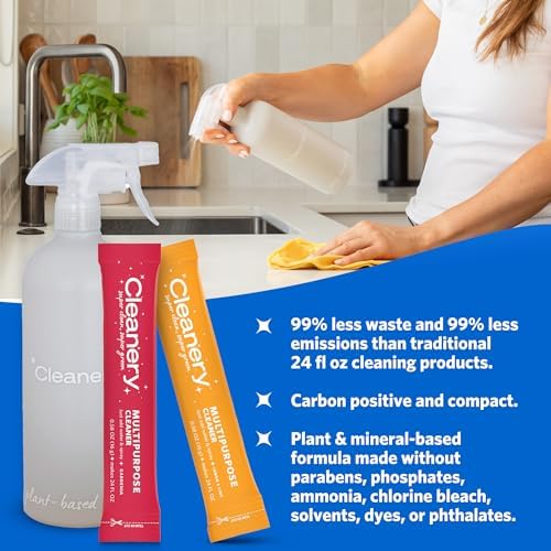 Multipurpose Cleaner Powder Concentrate Refills 4 Pack, Makes 24 fl oz Each, Lemon Lime - Image 3