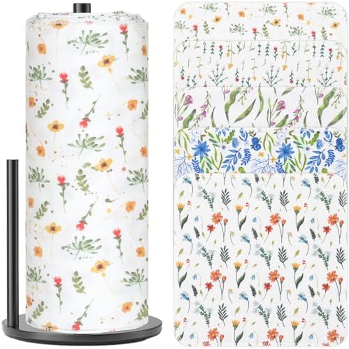 25 Pack Reusable Tissue Paperless Towel Roll Washable Cotton for Kitchen Towels Zero Waste Products Replacement Tissue (RT-E) by ROGITU