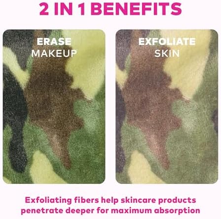 The Original MakeUp Eraser PRO, Effortlessly Remove All Makeup Using Only Water, Including Waterproof Mascara, Eyeliner, Foundation, Lipstick, Sunscreen,and More! Camo, 1 ct. - Image 6