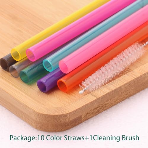 Dakoufish Replacement Straw for Stanley Cup 20oz 14oz Tumbler,Reusable Straws Compatible with 20oz 14oz Stanley Cup Accessories,Dishwasher Safe-10 Straws With 1 Brush (8.5 Inch) - Image 6