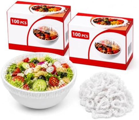 200pcs Plastic Wrap for Food, Stretch Elastic Food Covers by Wakczshy