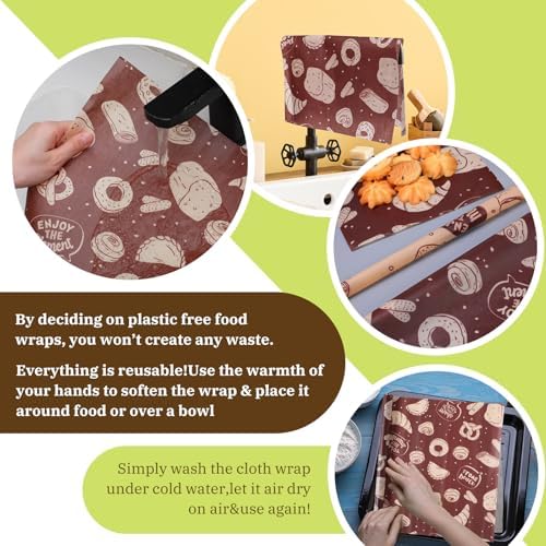 3 Rolls 13 x 40 Inches Reusable Beeswax Wraps for Food - Image 5