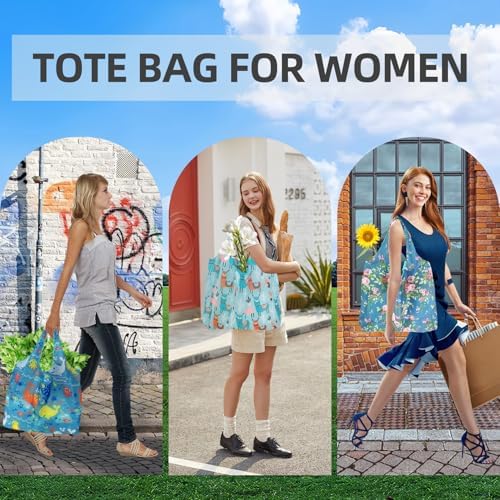 Foldable Reusable Shopping Bags,6 Pack Heavy Duty Tote for Grocery - Image 5