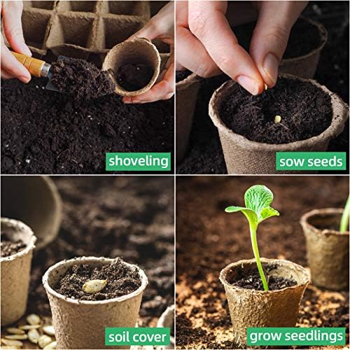 JERIA 100-Pack 3.15 Inch Peat Pots for Seedling with 100 Pcs Plant Labels,Outdoor Garden Germination Nursery Pots,Biodegradable Seed Starter Pots Kits - Image 5