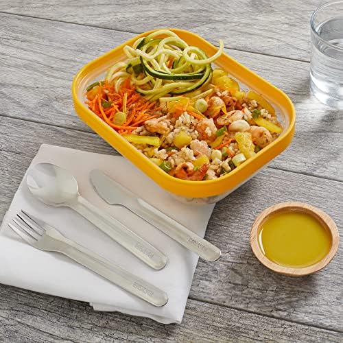 ZOKU Pocket Utensil Set, Charcoal - Stainless Steel Fork, Knife, and Spoon Nest in Hygienic Case - Portable Design for Travel, School, Work, Picnics, Camping and Outdoor Home Use - Image 5