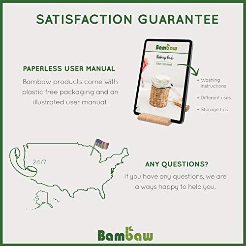 Bambaw Reusable Cotton Rounds for Face, 16 Rounds with 1 Bag for Laundry & Storage, Reusable Cotton Pads for Face, Soft & Exfoliating Eye Makeup Remover Pads - Image 6