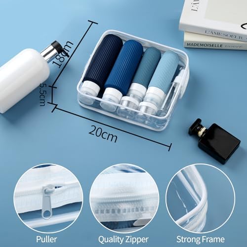 Mrsdry 16 Pack Travel Bottles for Toiletries, Large 6oz Silicone Travel Containers jar for Toiletries, Leak Proof Refillable Liquid Shampoo And Conditioner Travel Essentials toiletry Bottles - Image 5