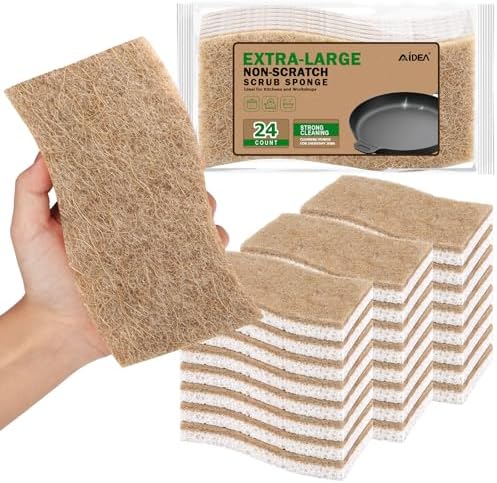 AIDEA XL Sponges Kitchen-24Count, Non-Scratch Dish Sponge by AIDEAHOME