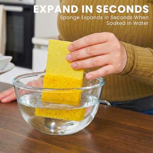 Metflavor Compressed Kitchen Sponges, 24 Count, Thick Pop-up Dish Sponges - Image 2