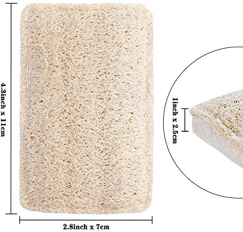 Loofah Dish Sponges Kitchen,Organic Natural Sponges for Dishes,Non Scratch Eco Friendly Biodegradable for Cleaning,6PCS - Image 3
