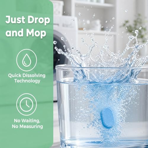 24Pcs Floor Cleaning Tablets, Multi-Surface Hard Floor Cleaner for Tile Vinyl Laminate & Stone – Compatible with Robot Mops & Wet Dry Vacuums, Eco-Friendly Plant-Based Formula pet friendly - Image 4