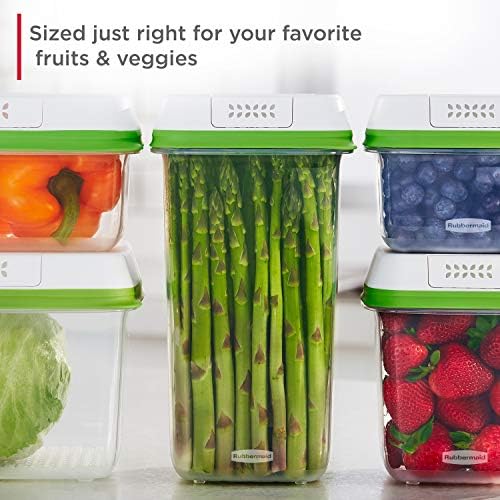 Rubbermaid FreshWorks Produce Saver, Large Produce Storage Containers, 4 Piece Set - Image 6