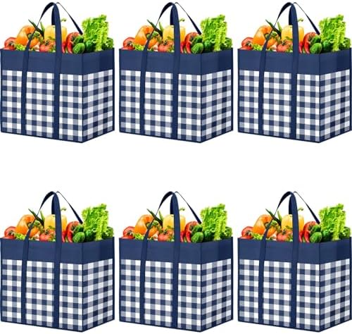 WOWBOX Reusable Grocery Bags, Foldable Reusable Shopping Tote Bags by WOWBOX