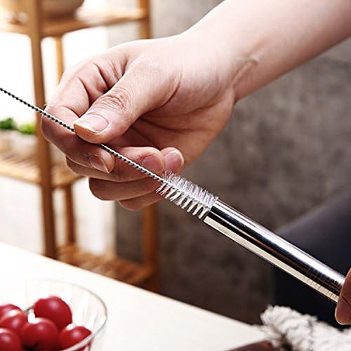 Vinaco 4 Pack 0.4" Wide Bore Reusable Stainless Steel Metal Smoothie Straws - Image 7