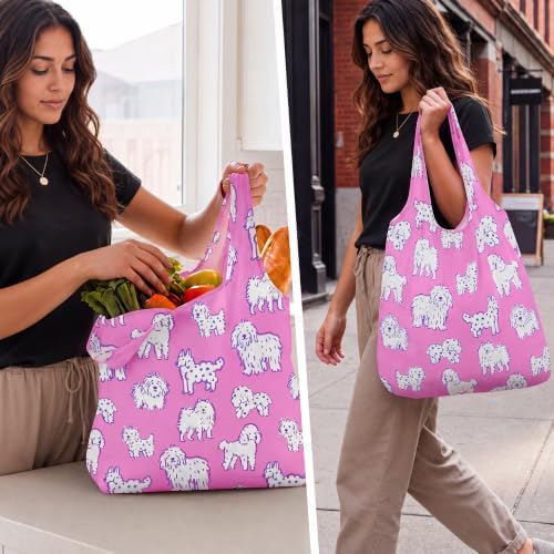 Stelle Lightweight Reusable Grocery Bag with Handles Ripstop Nylon Foldable Tote Shopping Bags for Travel and Groceries - Image 2