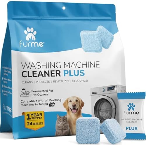FURME Washing Machine Cleaner Tablets for Pet Owners – 24 Pack Deep Cleaning Descaler for HE Front & Top Load Washers – Removes Pet Hair Odor, Residue & Grime – Septic Safe – 12 Month Supply by furMeGroomingToolsSupply