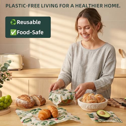 Cactus Beeswax Wraps, S/M/L 3 Pack Reusable Food Storage - Image 2