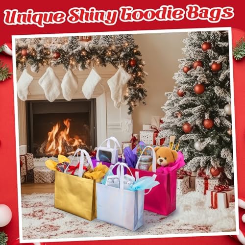 Eccliy 80 Pcs Reusable Gift Bags, Large, Colorful - Image 4