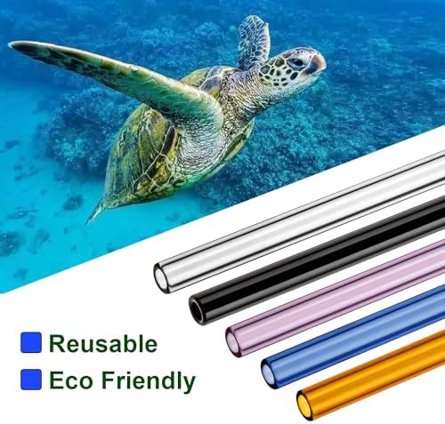 Reusable Glass Straws Bent for 16 oz Tumbler, 9 inch 8mm (Pack of 2) - Image 2