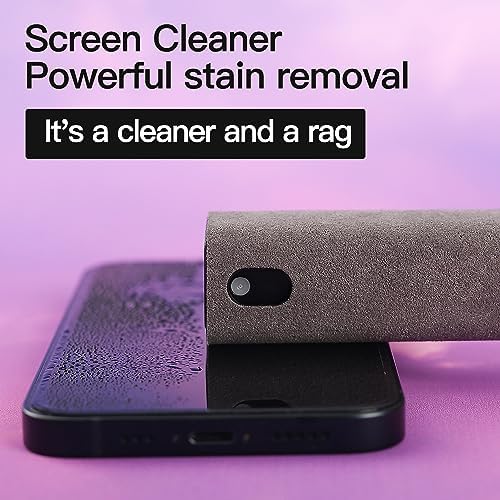 CUIUD Touchscreen Screen Cleaner Kit 2 Pcs, Phone, Tablet and Car Screen Cleaner, Two in One Spray and Microfiber Cloth(Grey&Pink) - Image 5