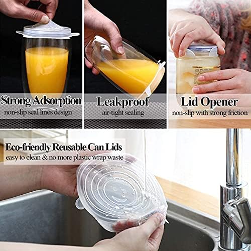 Silicone Can Lids (10 Pack, All 2.6'' Diameter), Reusable Silicone Stretch Lids for Pet Food Cans, BPA-free Seal Can Covers for Yogurt Jars Soda Regular Mason Jars Canned Pet Foods - Image 6