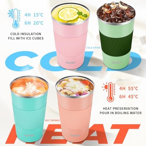 KETIEE 12oz Travel Mug, Insulated Coffee Cup with Leakproof Lid - Image 3