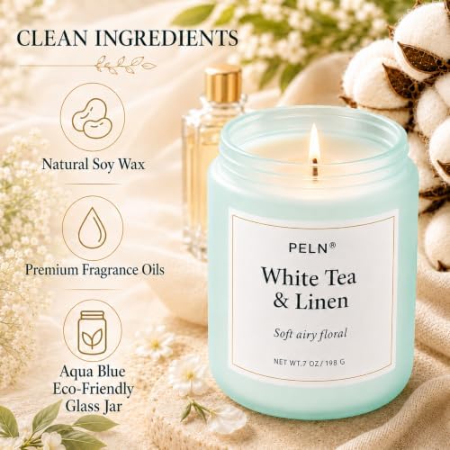Scented Candles Gift Set, 6-Pack 7 oz Soy Candles, Fresh Botanical Scents - Image 2