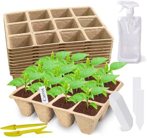 120 Cells Seed Starter Tray, 10 Pack Plant Starter Kit by Doubleggs
