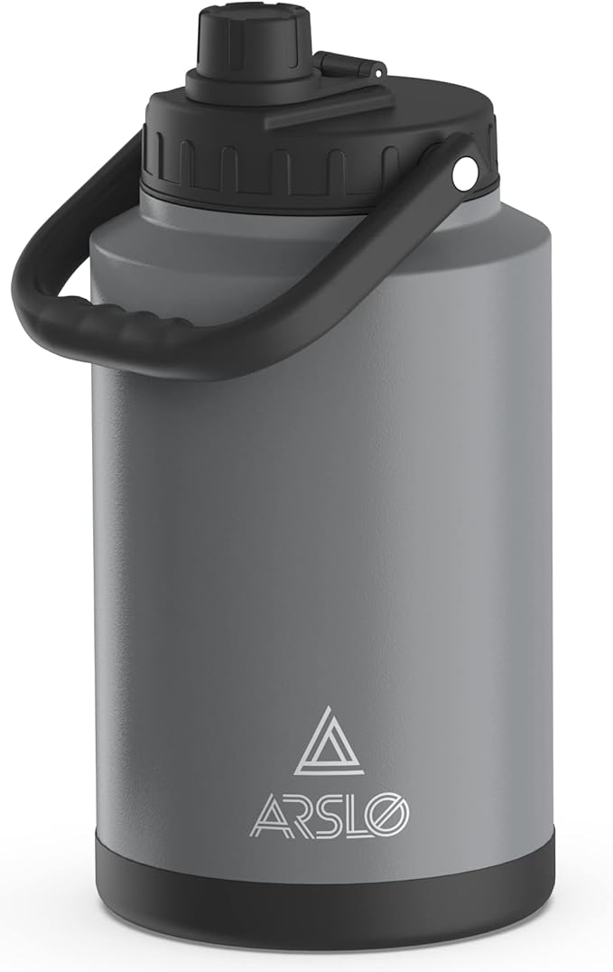 large Insulated Water Jug With Handle, One Gallon Insulated Water Bottle, 1 Gallon Stainless Steel Water Jug