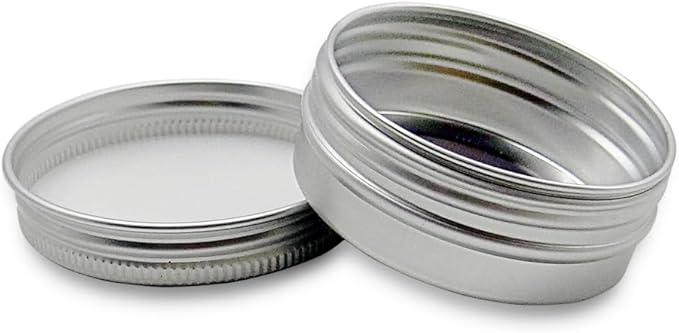 12pcs 1oz 30ml Aluminum Tin Jar, 30g Refillable Makeup Container, 30 Gram Silver Screw Lid Round Can Sample Pot for Cosmetic DIY, Lip Balm, Cream, Salve, Toner, Candle, Free Spatulas +Lables