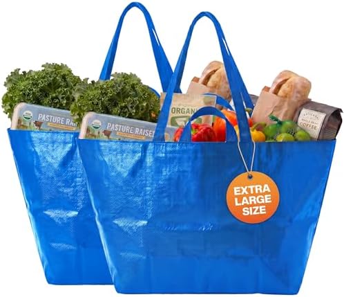 DURASACK Haul-It-All Extra-Large Reusable Shopping Bag, Blue, Pack of 2 by DURASACK