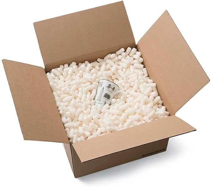 Magicwater Supply - 0.5 Cu Feet - Bio Tube Recycled Anti Static Packing Peanuts - Compostable & Biodegradable Cushion for Shipping - Dust-Free & Abrasion Resistant - Void Filler