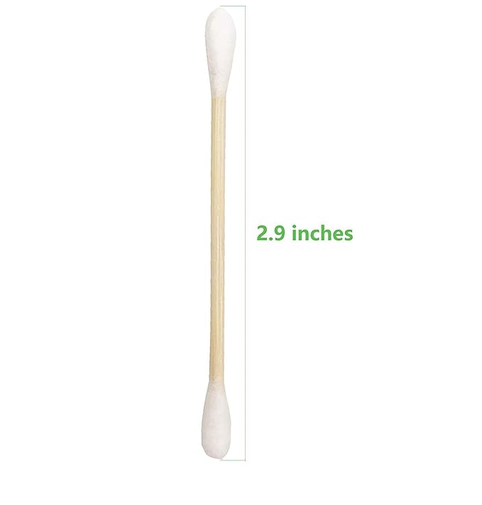 Wooden Cotton Swabs (1600) 100% Cotton Double Tipped Cotton Buds Wood Stick Qtip