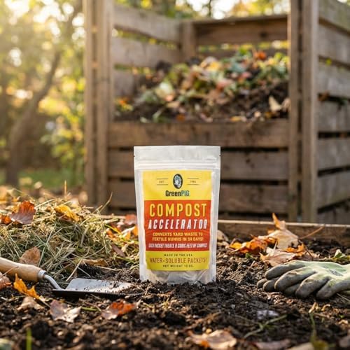 GREEN PIG Compost Accelerator Converts Yard Waste to Fertile Humus in 30 Days and Helps Control Odors Associated with Compost Piles, 1 Bag (12 Dissolvable Packets) - Image 5