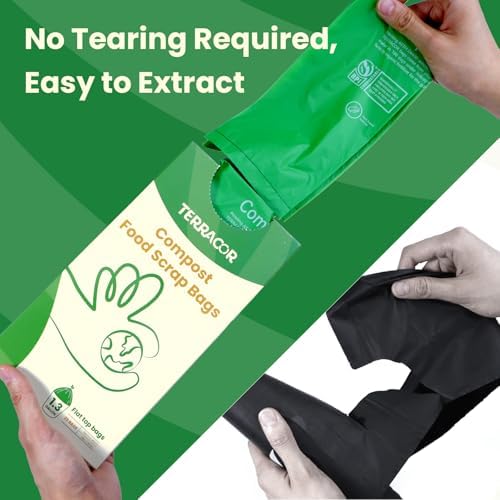 1.3 to 1.6 Gallon Compostable Trash Bags, 35 Count Green Compost Bags for Countertop Bin, Food Waste, Dispenser Packs Organic Biodegradable Bags BPI Certified Meet ASTM D6400 Standard - Image 3