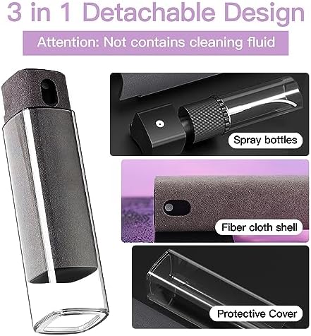 CUIUD Screen Cleaner Kit 3 Pcs, Two in One Screen Cleaner Spray and Wipe, Touchscreen Mist Cleaner Spray Bottle for Phone/Laptop/Tablet/TV/Monitor/Car Screens - Image 3