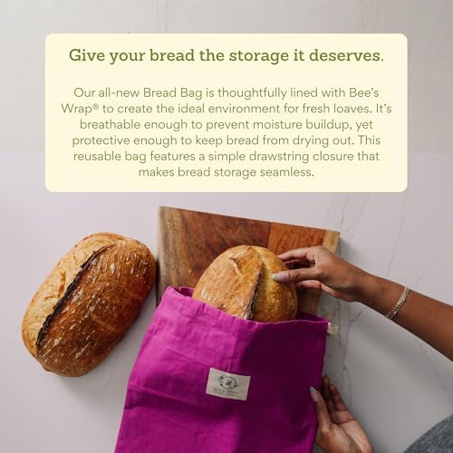 Bee's Wrap Beeswax Bread Bags, 2 Pack - Meadow Magic - Image 2