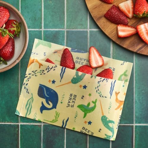 Bee's Wrap Beeswax Food Wraps, Snack Bag & Sandwich Wrap - Under the Sea - Image 2
