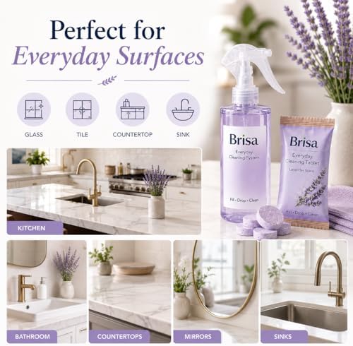 Lavender Cleaning Kit – Refillable Spray Bottle with 4 Multi-Purpose Cleaning Tablets for Kitchen, Bathroom & Everyday Home Care - Image 5