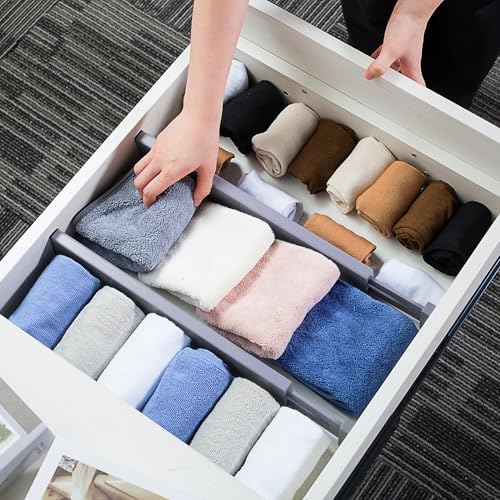 Utoplike Kitchen Drawer Dividers Large, Gray Drawers Organizers Adjustable - Image 5