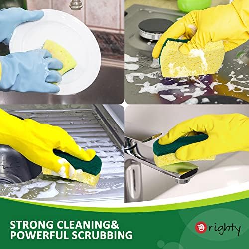 ORIGHTY Heavy Duty Scrub Sponges Kitchen Sponge, 24 Pack Cleaning Sponges - Image 3