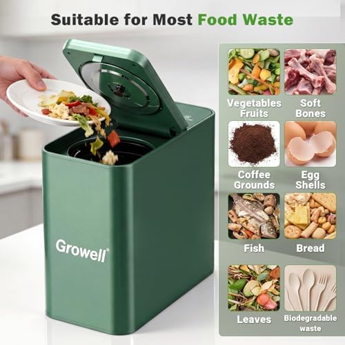 Growell 3.2L Electric Composter, Countertop Food Waste Indoor Compost Bin - Image 6