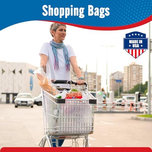 Fuxury 500 Pack Plain White Plastic Bags with Handles for Small Business - Image 6