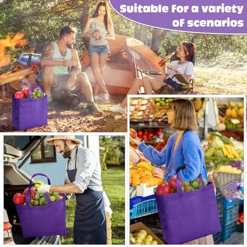 Windyun Reusable Grocery Bags Non Woven with Handles - Image 6