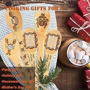 Friends Merchandise - Wooden Cooking Spoons Set 5, Novelty Decor, Unique Girl's Gifts, Housewarming Present - Image 7