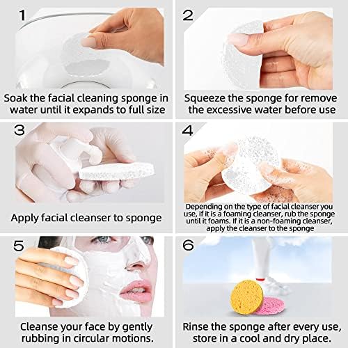 120-Count White Compressed Facial sponges for Daily Cleaning - Image 6