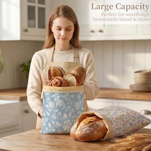 Beeswax Sourdough Bread Bags for Homemade Bread, XL Reusable Bags, 2 Pack - Image 4