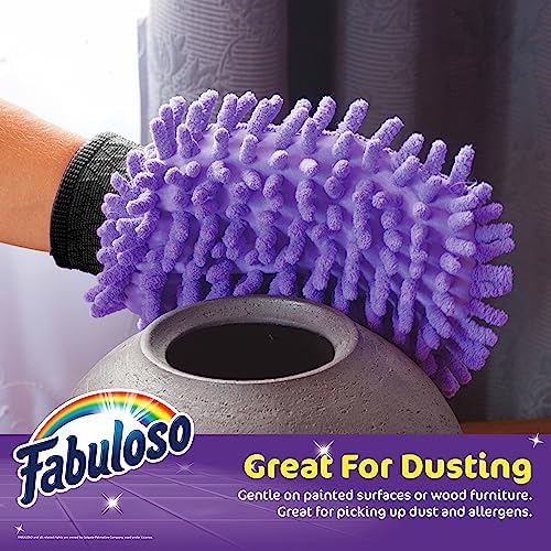 Fabuloso Microfiber Cleaning Mitt, Purple, One Size Fits All - Lint-Free, Scratch-Free Glove for Surfaces and Furniture - Dustless Hand Cloth for Bold & Bright Experience, 3 Count - Image 3