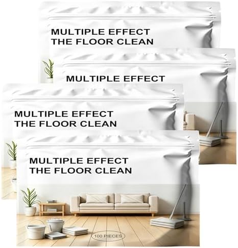 XINRAN 100 piece floor cleaner tablets, flash speed mop refill wipes, multi effect floor cleaning tablets, concentrated cleaner for home, for hardwood laminate tile walls maintenance (4pcs) by Unknown