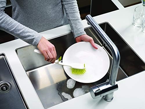 Joseph Joseph Edge Dish Brush with Integrated Sink Rest, Grey - Image 5